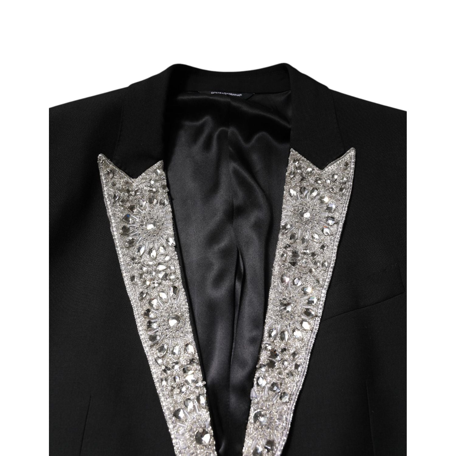Dolce & Gabbana Black MARTINI Crystal Embellished 3 Pc Suit
