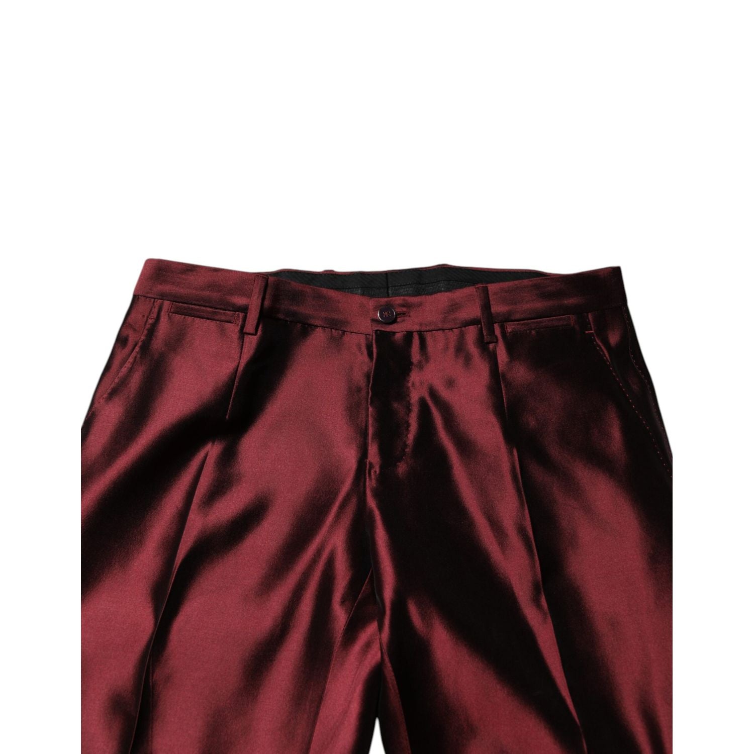 Dolce & Gabbana Bordeaux Silk 2 Piece Single Breasted Suit