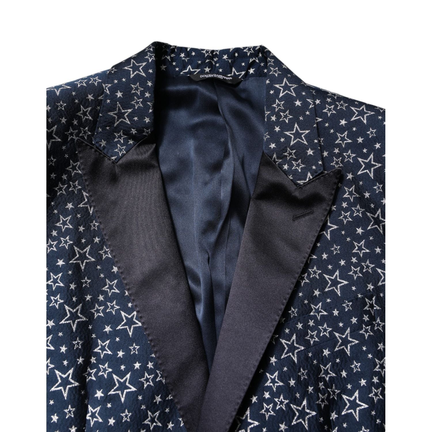 Dolce & Gabbana Blue MARTINI Star Jacquard 3 Piece Suit