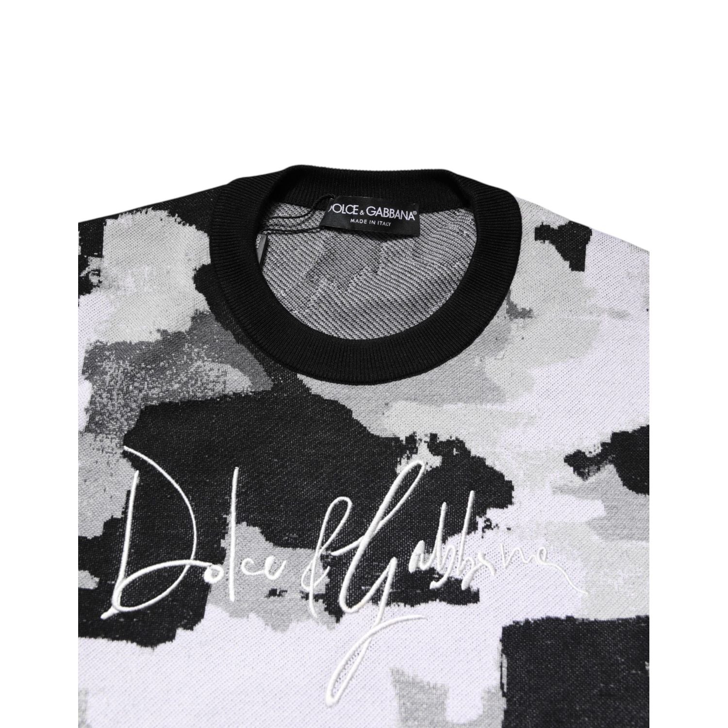 Dolce & Gabbana Multicolor Logo Crew Neck Pullover Sweater