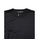 Dolce & Gabbana Dark Blue Silk Crew Neck Men Pullover Sweater