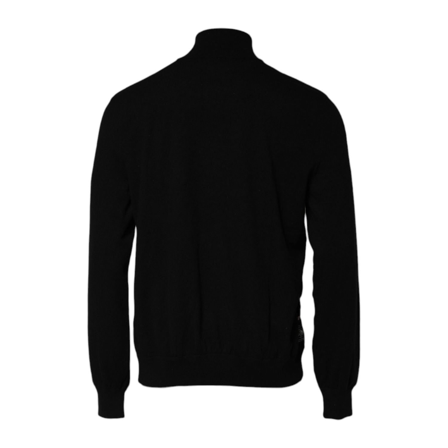 Dolce & Gabbana Black White Bandana Print Full Zip Sweater