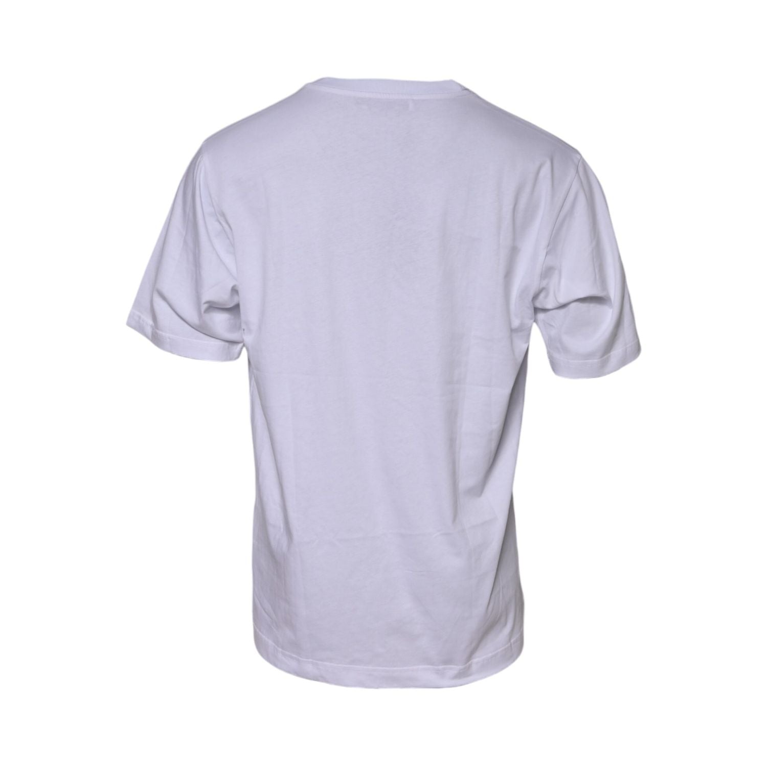 Dolce & Gabbana White Cotton Logo Print Crew Neck T-shirt