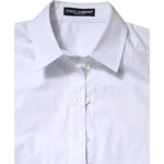 Dolce & Gabbana White Cotton Short Sleeves Collared Polo Top TSH878624-38