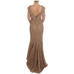 Dolce & Gabbana Pink Floral Lace Full Length Sheath Dress NOC10122-1