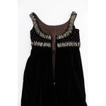 Dolce & Gabbana Brown Velvet Crystal Sheath Gown Dress