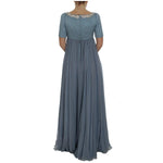 Dolce & Gabbana Blue Silk Crystal Sheath Gown Ball Dress