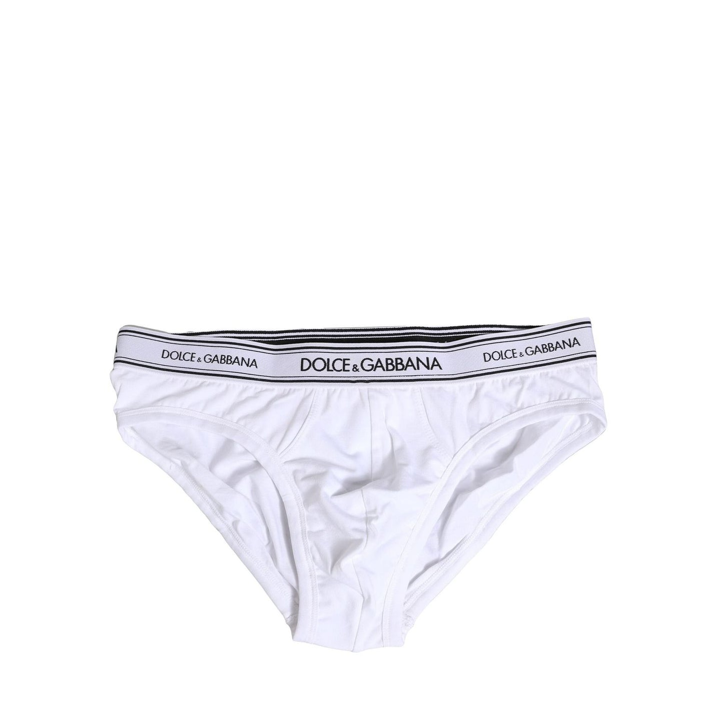 Dolce & Gabbana White Cotton Stretch Regular Brief Underwear BIK1265-4