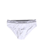 Dolce & Gabbana White Cotton Stretch Regular Brief Underwear BIK1265-4