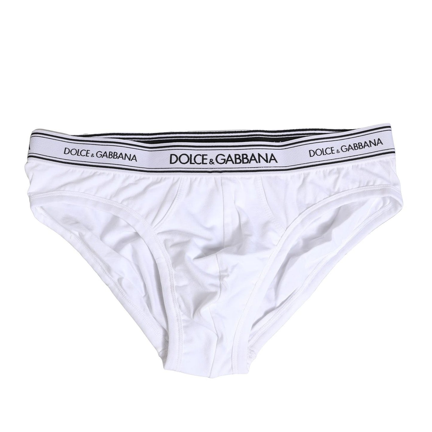 Dolce & Gabbana White Cotton Stretch Regular Brief Underwear BIK1265-4