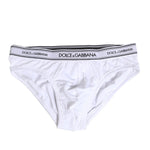 Dolce & Gabbana White Cotton Stretch Regular Brief Underwear BIK1265-4