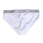 Dolce & Gabbana White Cotton Stretch Regular Brief Underwear BIK1265-4