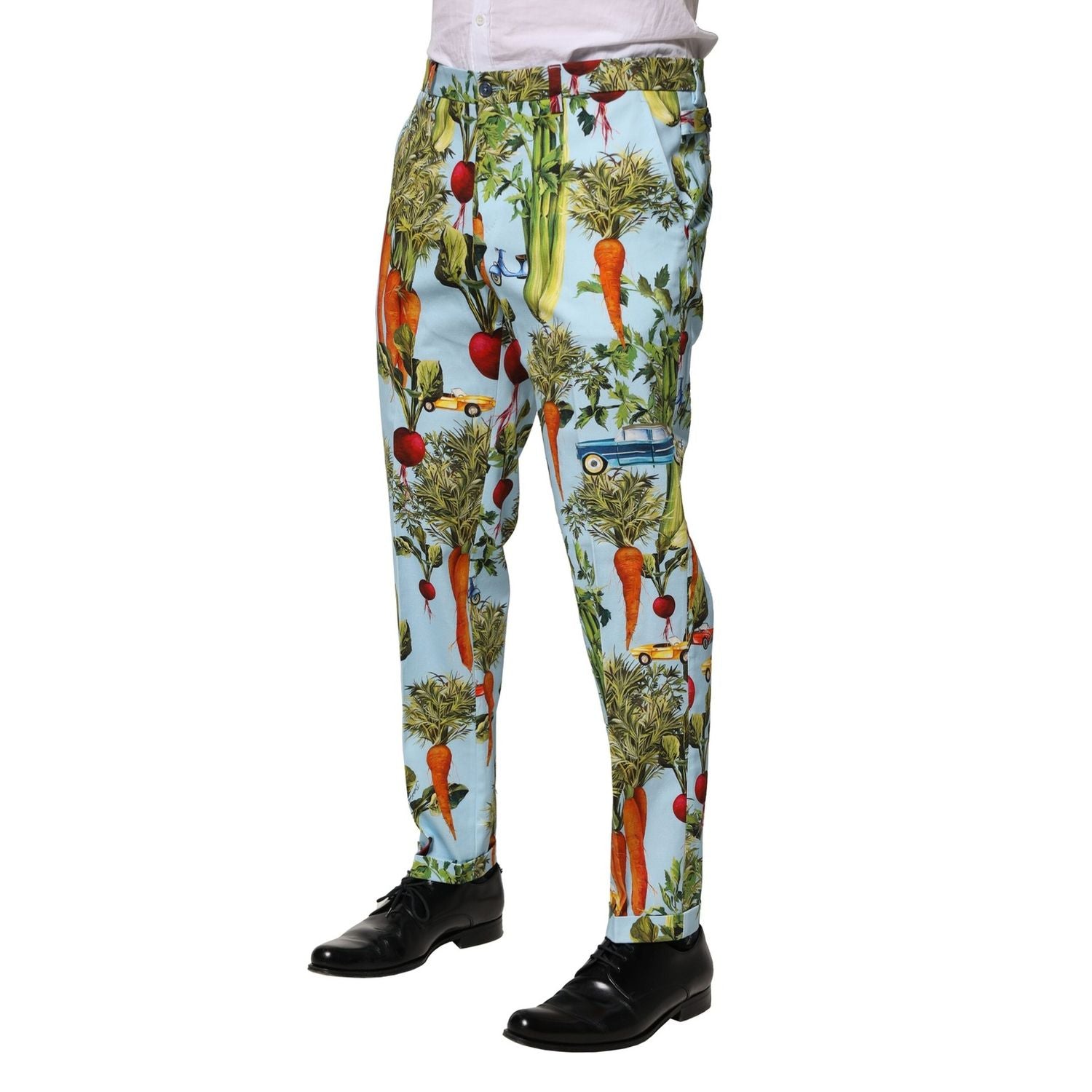 Dolce & Gabbana Multicolor Cotton Tapered Men Pants