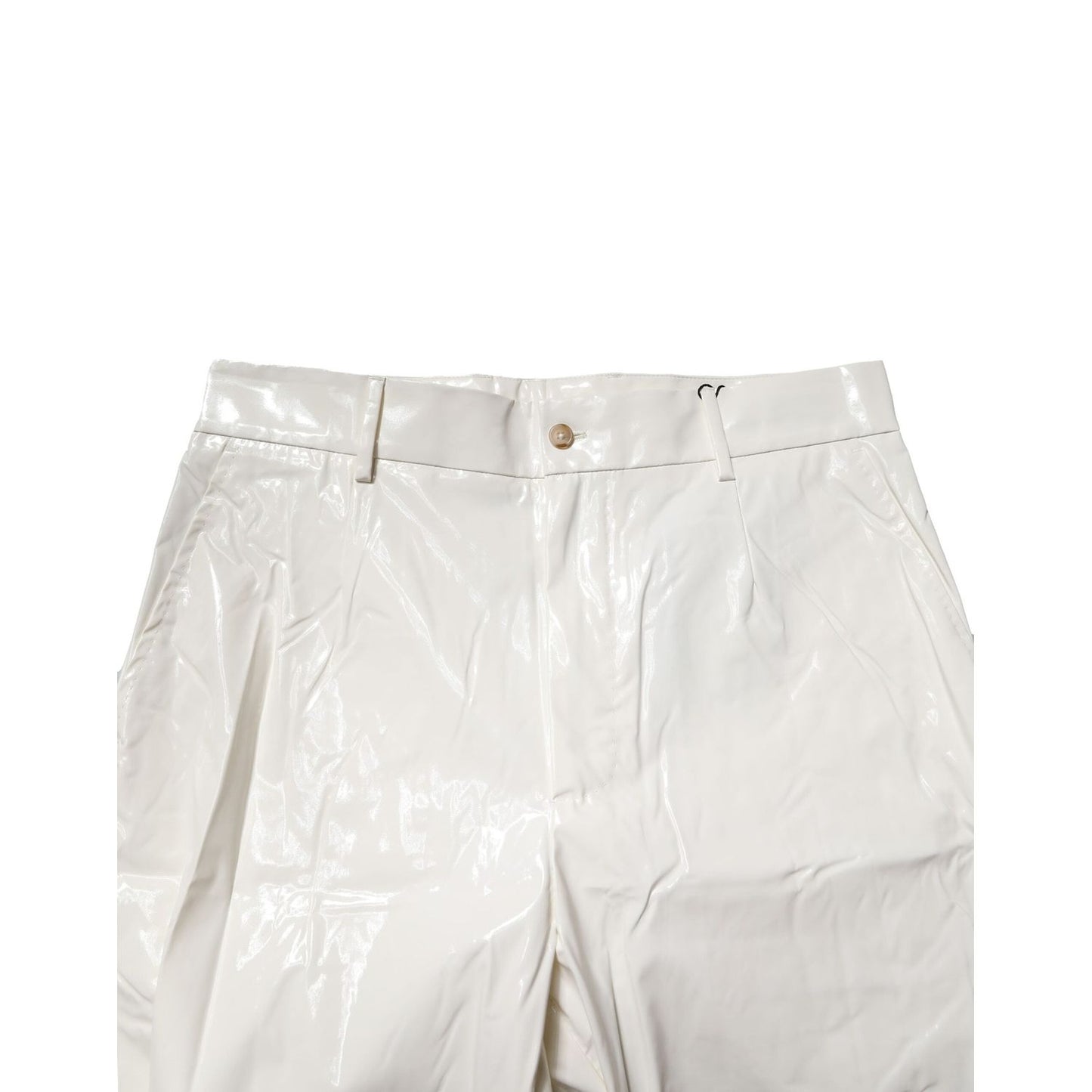 Dolce & Gabbana White Nylon Tapered Dress Men Pants PAN76447-46