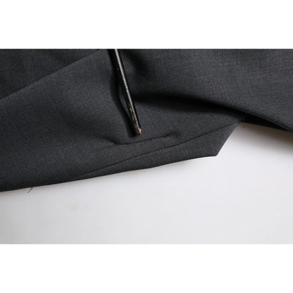 Dolce & Gabbana Black Wool Dress Slim Formal Pants