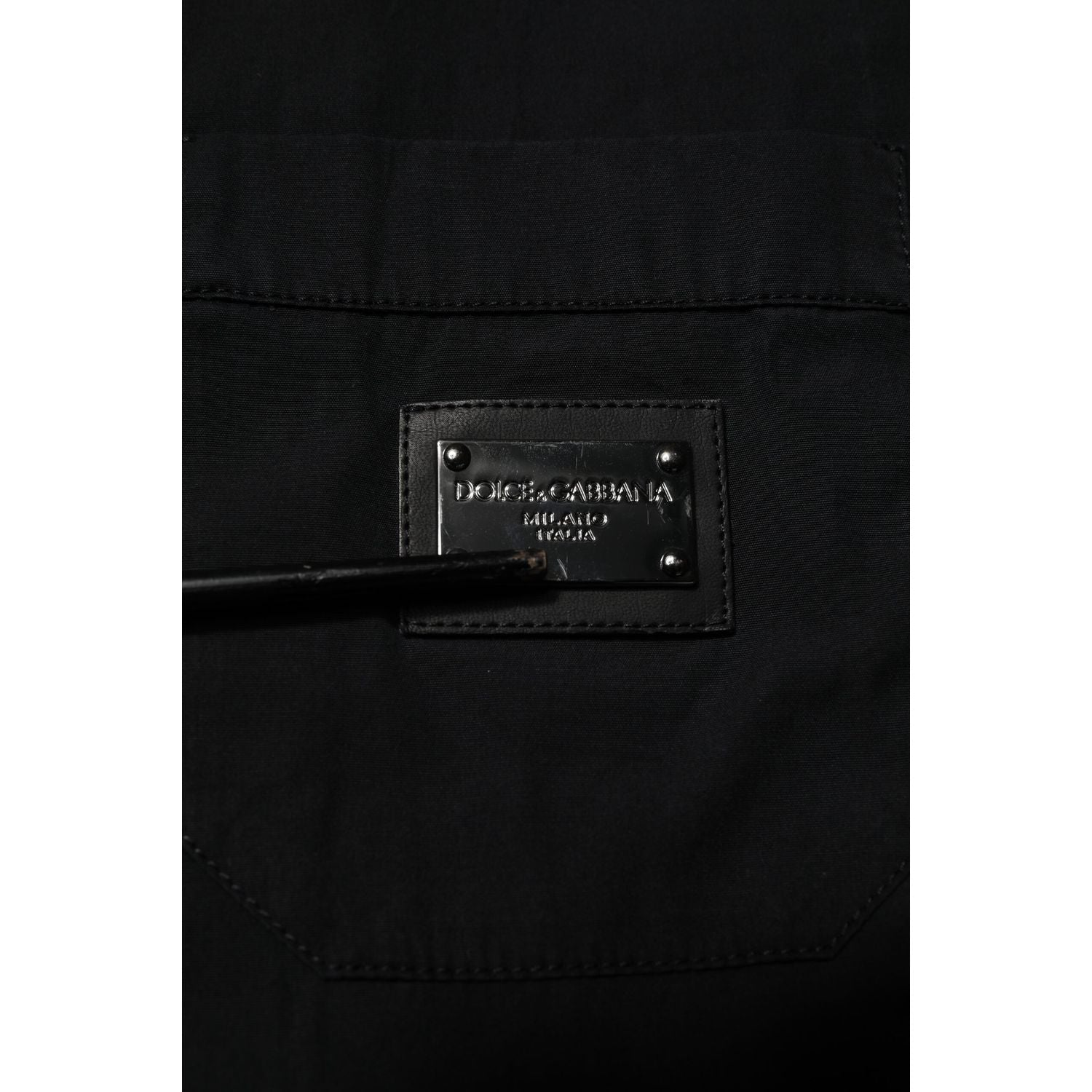 Dolce & Gabbana Black Cotton Short Sleeve Buttoned Casual Shirt