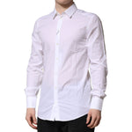 Dolce & Gabbana White GOLD Long Sleeves Dress Formal Shirt TSH906713-40