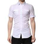 Dolce & Gabbana White Cotton Short Sleeves GOLD Casual Shirt TSH906796-37