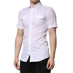 Dolce & Gabbana White Cotton Short Sleeves GOLD Casual Shirt TSH906796-37