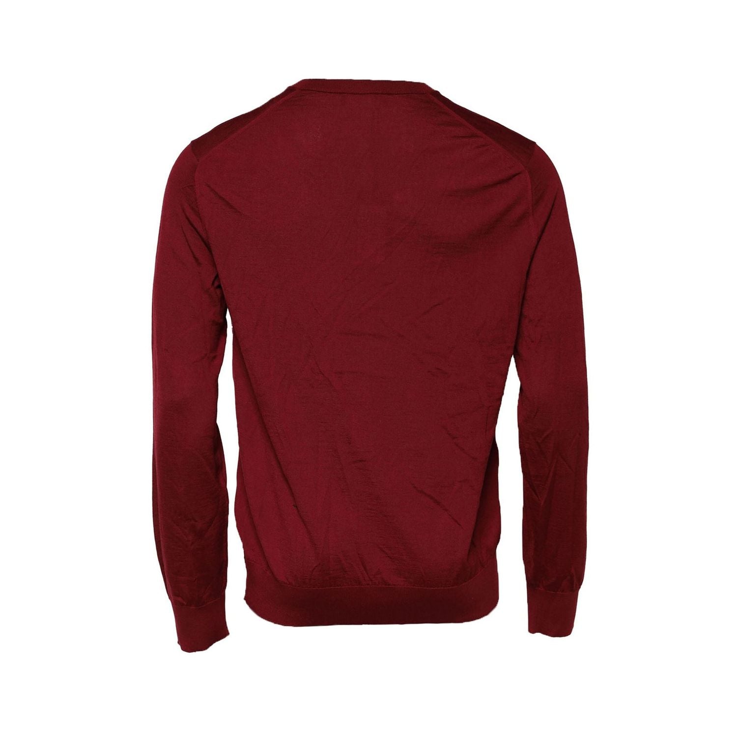 Dolce & Gabbana Maroon Cashmere Crew Neck Sweatshirt Sweater