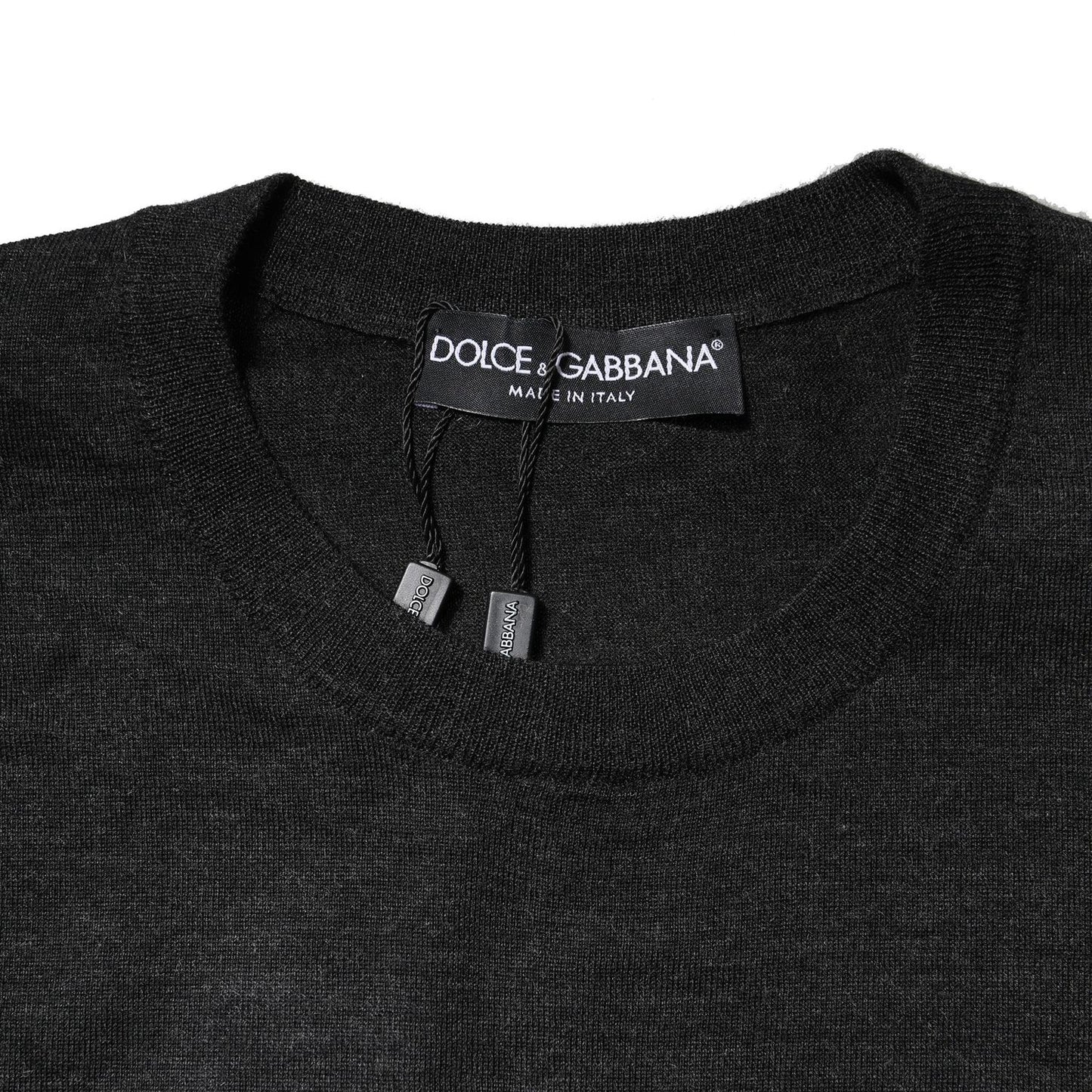Dolce & Gabbana Gray Cashmere Crew Neck Sweatshirt Sweater