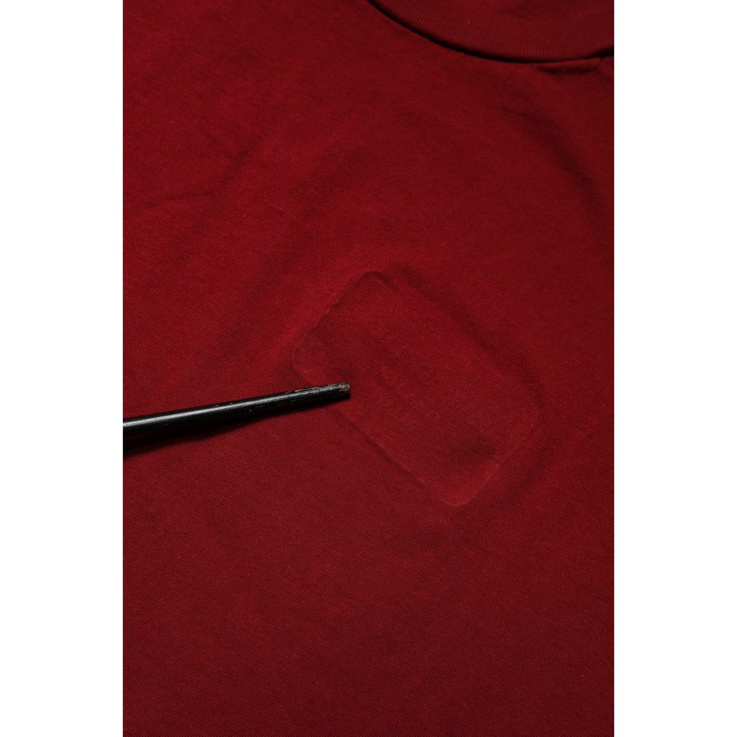 Dolce & Gabbana Dark Red Men Crew Neck Short Sleeve T-shirt