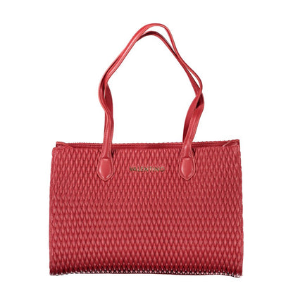 Mario Valentino Red Polyethylene Women Handbag with two handles and luxury design.
