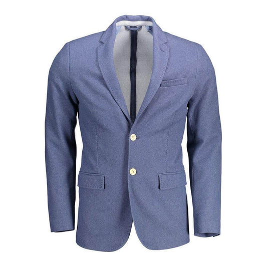 Gant Blue Cotton Men Jacket