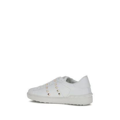 Valentino Garavani White Calf Leather Bos Taurus Low Top Sneakers