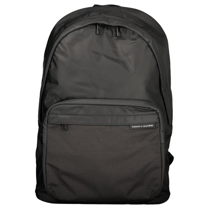 Tommy Hilfiger Black Polyester Men Backpack