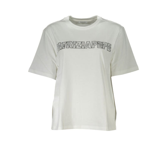 Patrizia Pepe White Cotton T-Shirt