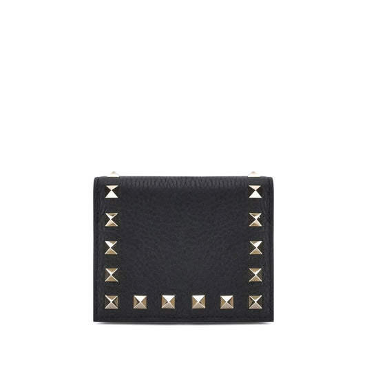 Valentino Garavani Black Calf Leather Bos Taurus Wallet