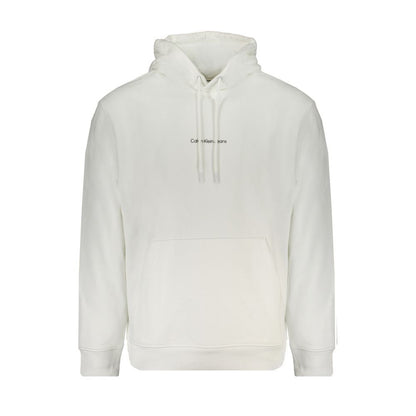 Calvin Klein White Cotton Men Sweater with Hood