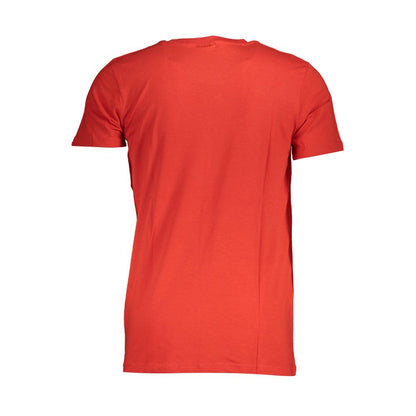 Back view of Norway 1963 Red Cotton Men T-Shirt showcasing bold hue and premium cotton fabric.