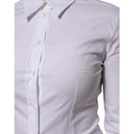 Dolce & Gabbana White Cotton Collared Long Sleeves Blouse Top TSH906744-40