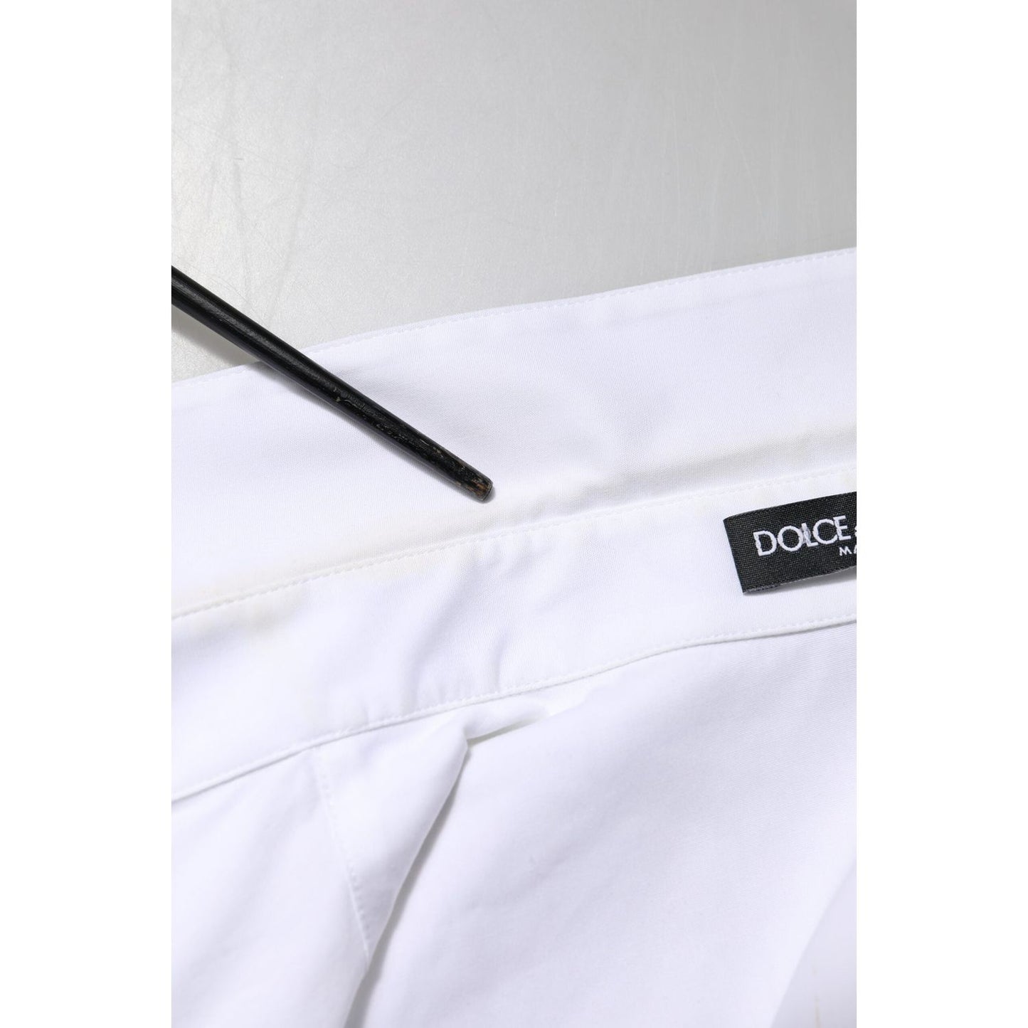 Dolce & Gabbana White Cotton Collared Long Sleeves Blouse Top TSH906744-40