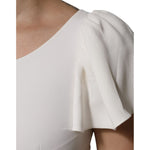 Dolce & Gabbana White Viscose Round Neck Short Sleeves Top TSH906753-38