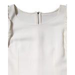 Dolce & Gabbana White Viscose Round Neck Short Sleeves Top TSH906753-38