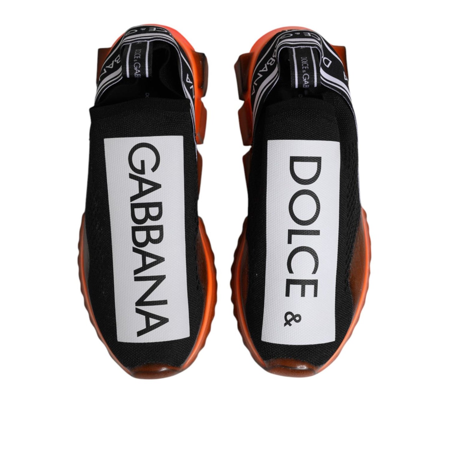 Dolce & Gabbana Black White Slip On Sorrento Sneakers Shoes