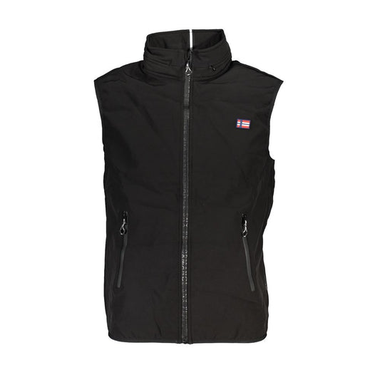 Scuola Nautica Black Polyester Sleveless Jacket