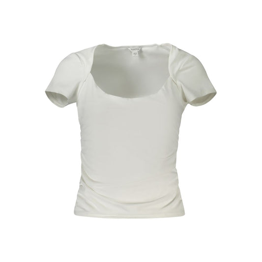Guess Jeans White Spandex Tops & T-Shirt GU-33300-L