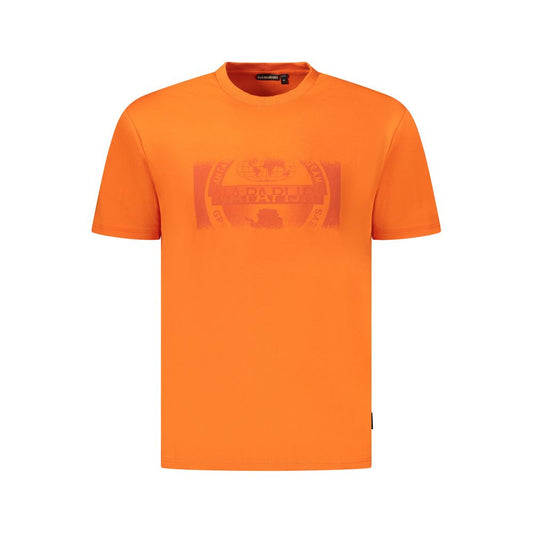 Napapijri Orange Cotton Men T-Shirt NA-35899-M