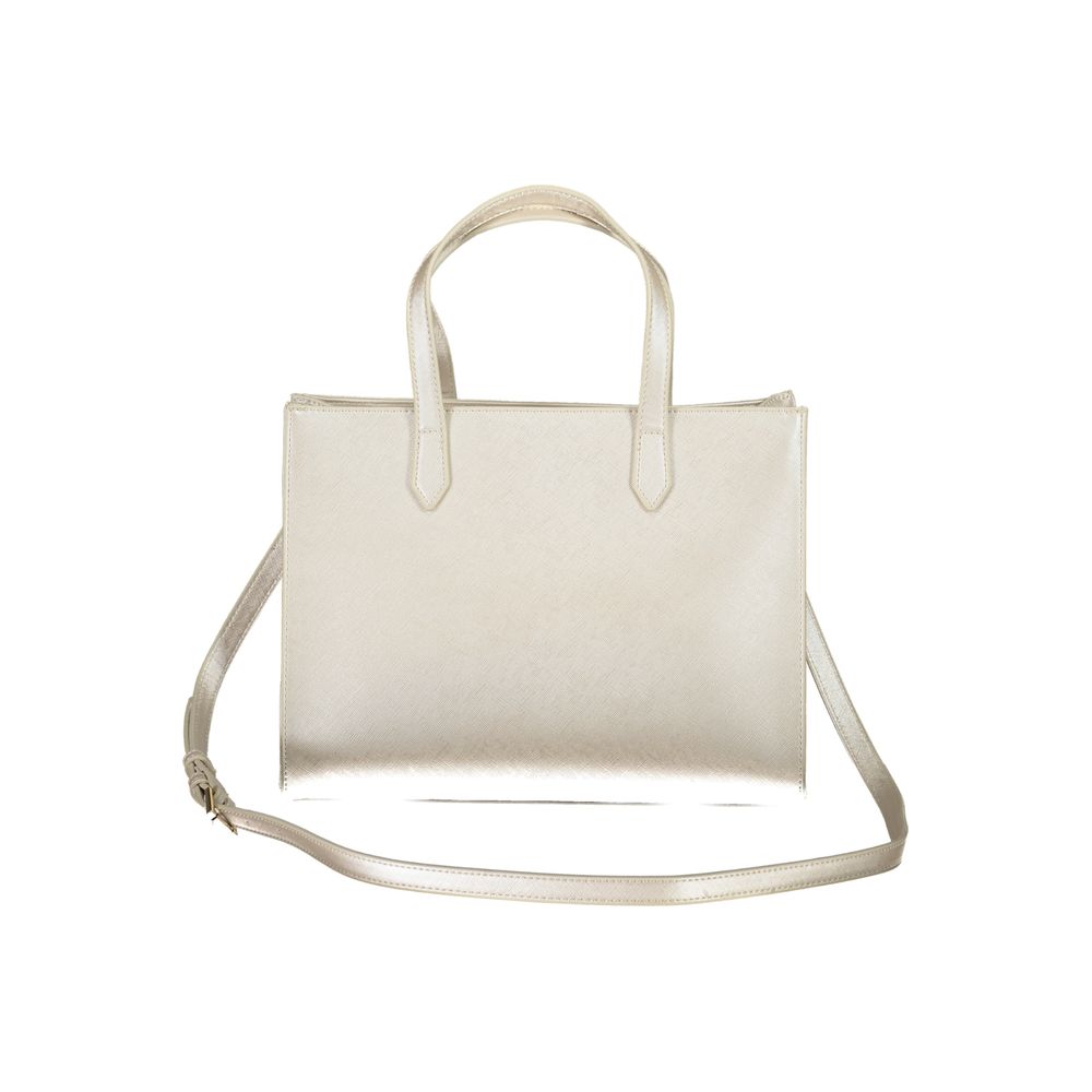 Front view with bag zipped and handles upright.