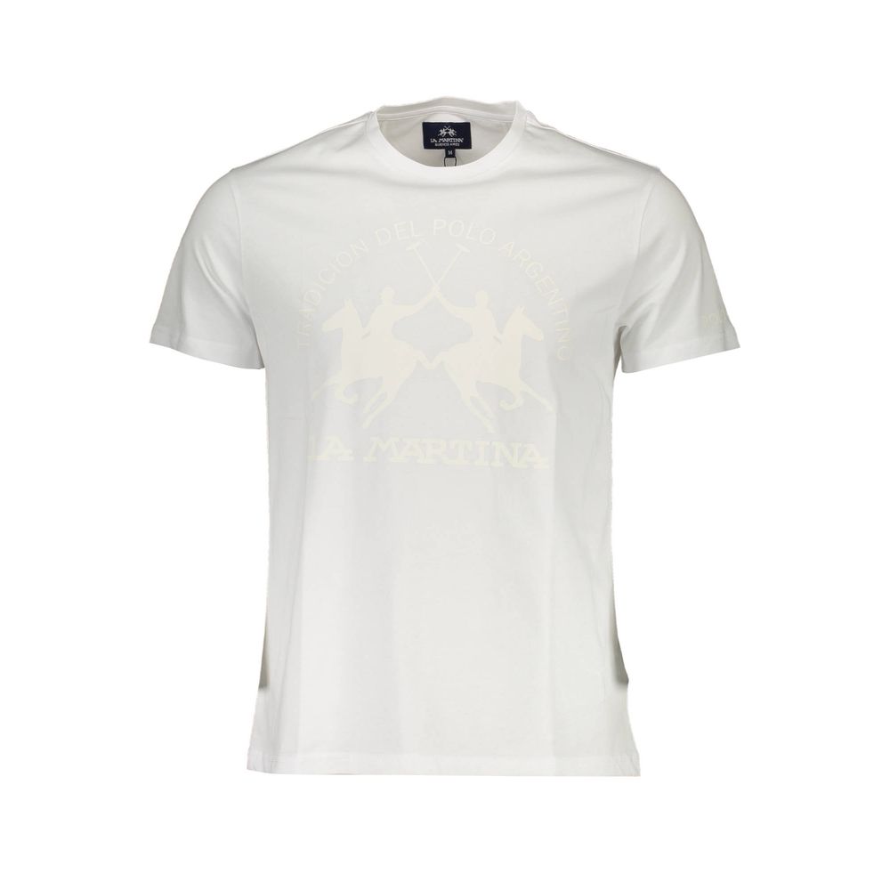 La Martina White Cotton T-Shirt