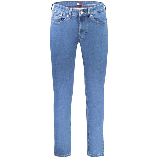 Tommy Hilfiger Blue Cotton Men Slim Tapered Jean