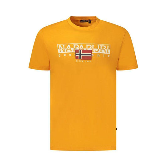 Napapijri Orange Organic Cotton Men T-Shirt NA-35900-M