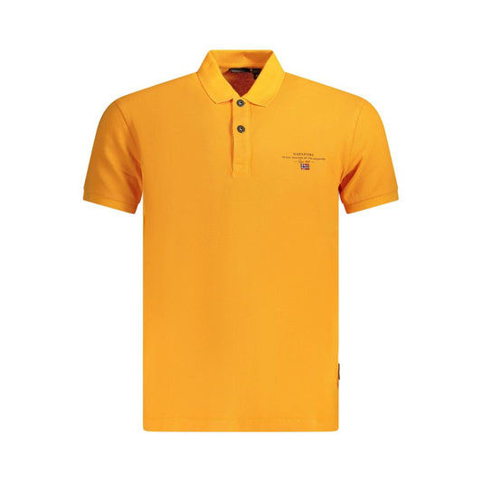 Napapijri Orange Cotton Men Polo Shirt NA-35674-S