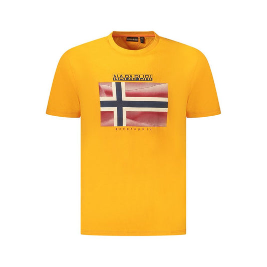 Napapijri Orange Cotton Men T-Shirt NA-35893-S