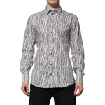 Dolce & Gabbana White Floral Print Casual Long Sleeves Shirt TSH906759-40