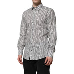 Dolce & Gabbana White Floral Print Casual Long Sleeves Shirt TSH906759-40